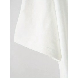 Customizable Women's T-Shirt with Personalized Text - Teacher Appreciation Gift, Fruit & Veggie Design, White, Short Sleeve, Machine Washable, Personalized Clothing | Custom Print Shirt | Durable Fabric, Custom T Shirt