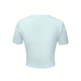 Women's  Y2K Cropped T-Shirt with 