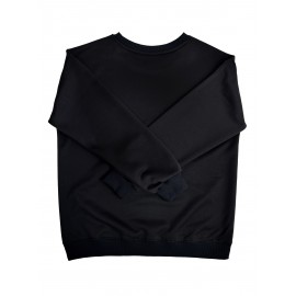 [Thankful Print Sweatshirt] Women's Casual Thankful Print Sweatshirt - 100% Polyester Knit Crew Neck Long Sleeve Top For Fall/Winter - Soft, Machine Washable, Plus Size Comfort Wear