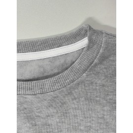 Women's Dental Assistant Graphic Print Crew Neck Sweatshirt - Teeth Leopard Pattern Casual Pullover, Relaxed Fit Fall & Spring Top, Machine Washable, Dental Assistant Gifts, No Stretch Fabric