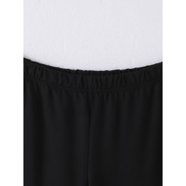 Women'S 2pcs Set, Women'S Casual Bow Print Design Crew Neck Sweatshirt and Leggings, Fall/ Winter